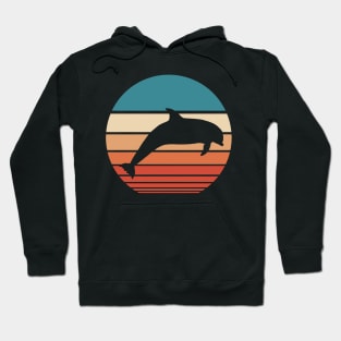 Dolphin Retro Sunset Hoodie